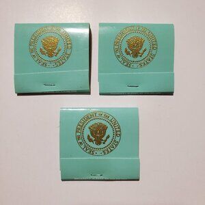 Vintage Aboard the Presidential Aircraft Matchbooks Blue
